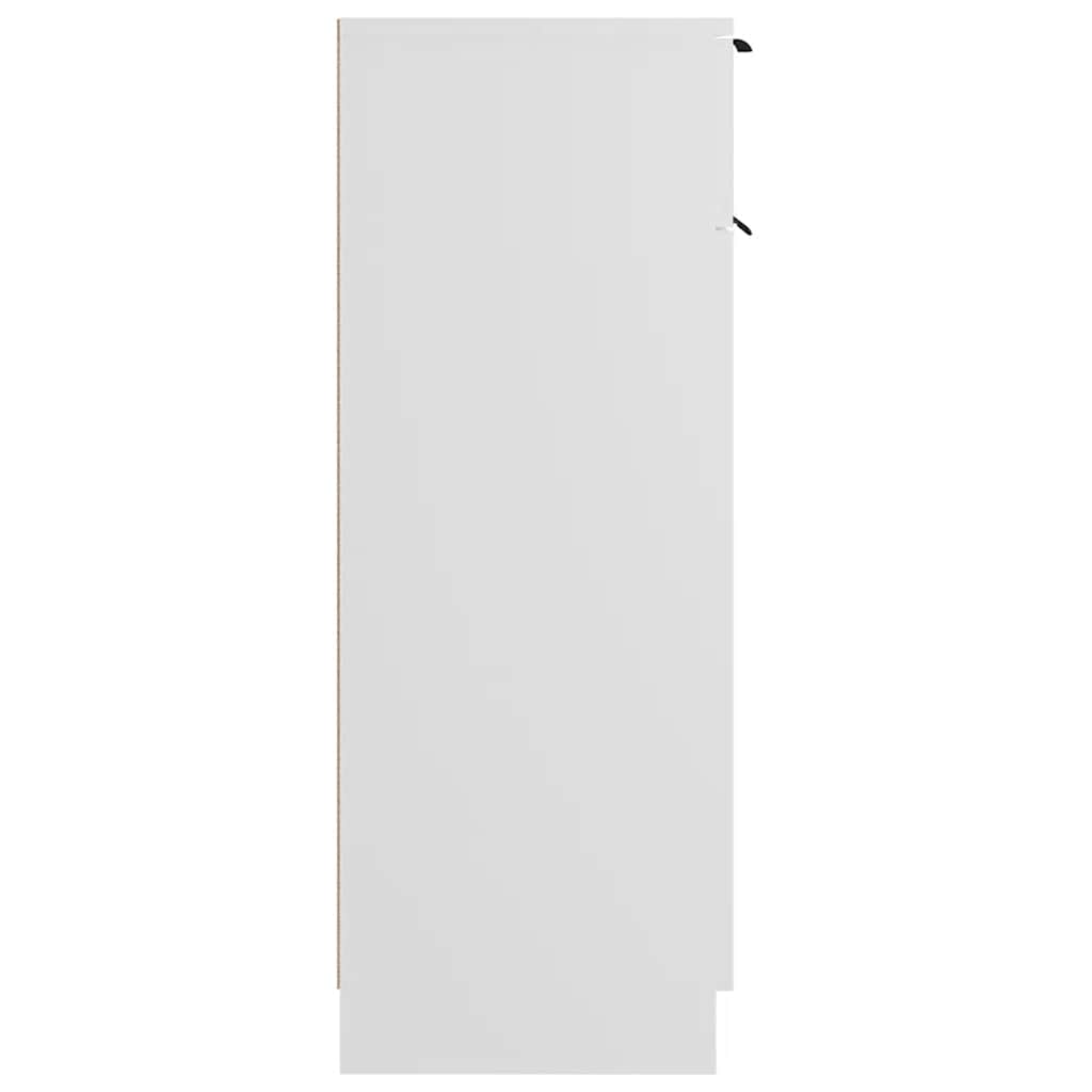 Vidaxl Szafka Łazienkowa, Biała, 32X34X90 Cm, Materiał Drewnopochodny