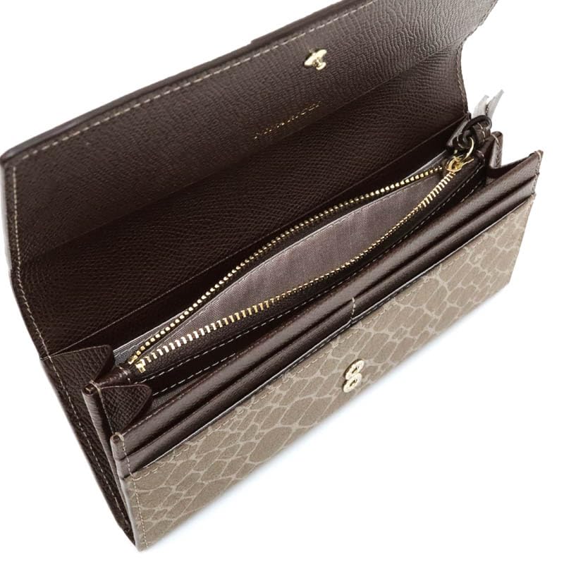 Long Grain Nouveau Purse Dark Brown Wallet, 85-8019,
