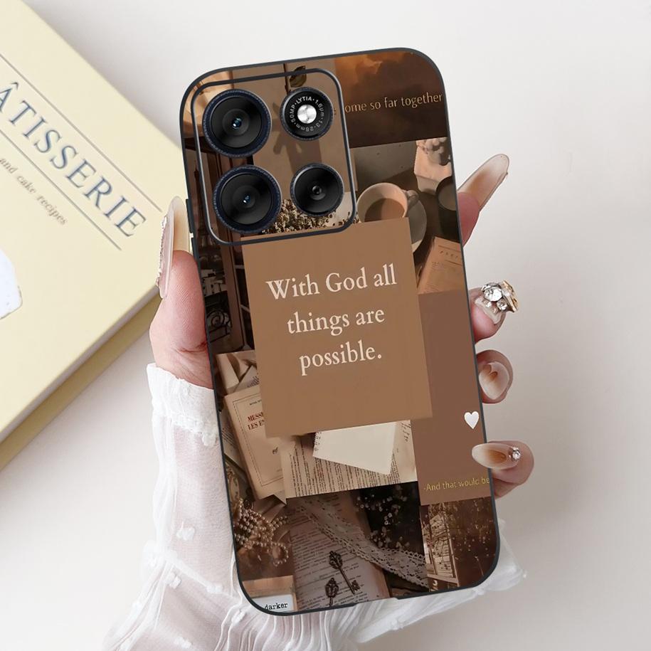 For Motorola Moto G86 G56 5G Case 2025 Fashion Flower Marble Sunset Capa Soft Silicone Phone Cover For MotoG56 MotoG86 5G Bumper