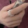 Floral Pattern Modern Open Ring For Women Adjustable Copper Design For Wear Everyday