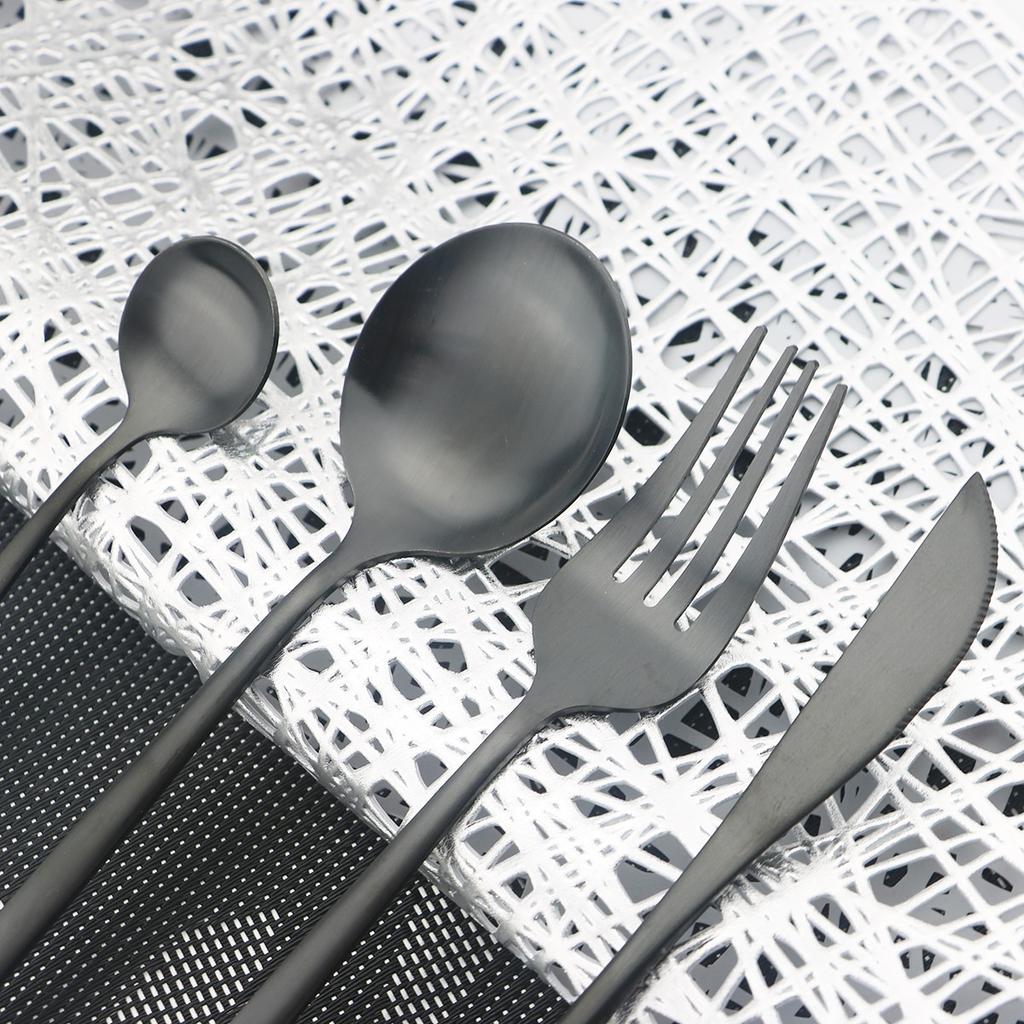 36Pcs/set Red Gold Dinnerware Cutlery Set Stainless Steel Knife Dessert Fork Tea Spoon Silverware Kitchen Flatware Tableware Set