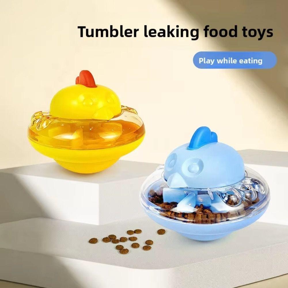 Plastic Cat Treat Dispenser Toy Tumbler Wear Resistance Slow Feeder Cat Dog Toy Easy Clean Puzzle Game