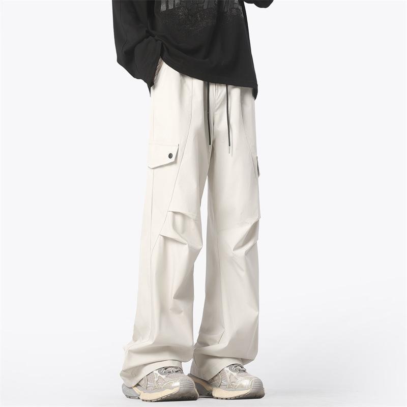 Elastic Waist Overalls Men's Trend Joker Casual Pants Loose Paratroopers Pants