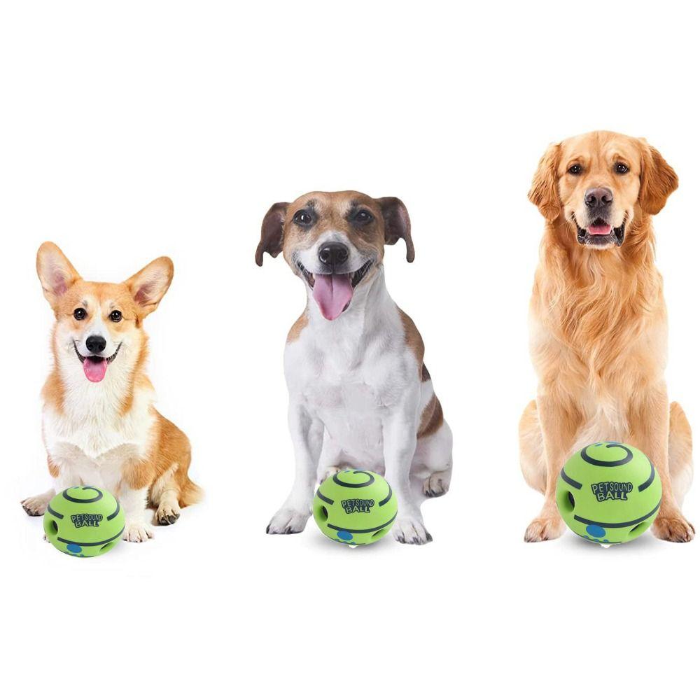 Durable Dog Toy Ball Interactive Fun Sounds Chew-Resistant Toy Bite-resistant Wear-resistant Puppy Wrestling Toy Pets Play