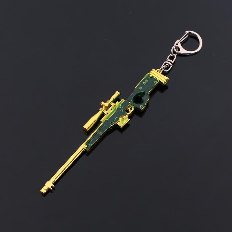 12cm PlayerUnknown's Battlegrounds Chicken Dinner Keychain & Weapon Figurine - Creative Classic Gift