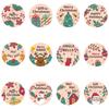 Adhesive Self Christmas Sticker With Santa And Reindeer For Gift Bag Decor Party