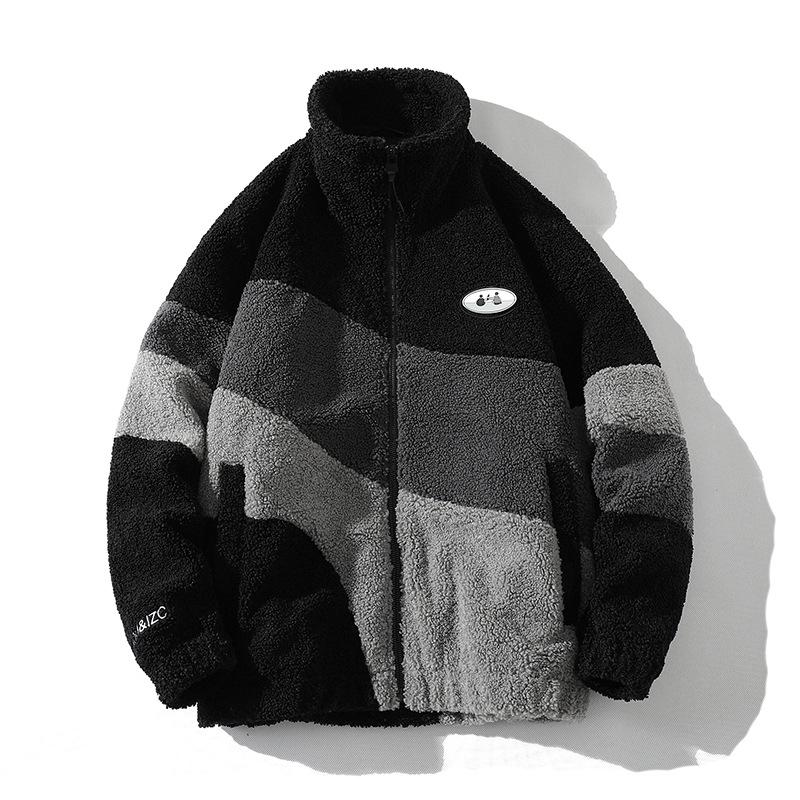 Veelzijdige Herenjas van Lamswol met Opstaande Kraag voor Herfst/Winter