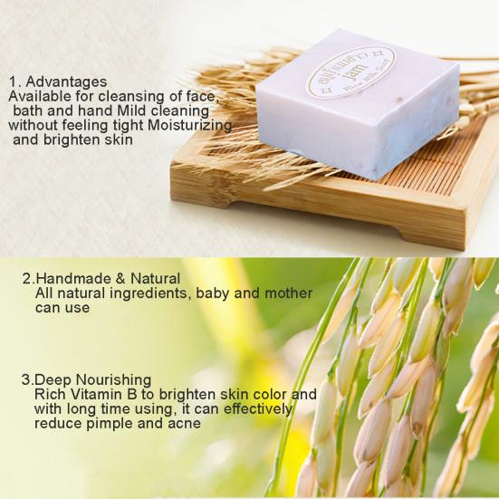 65g Πλούσιος Αφρός Χειροποίητο Ενυδατικό Σαπούνι Καθαρισμού Χεριών Χεριών Ρυζιού Γάλα