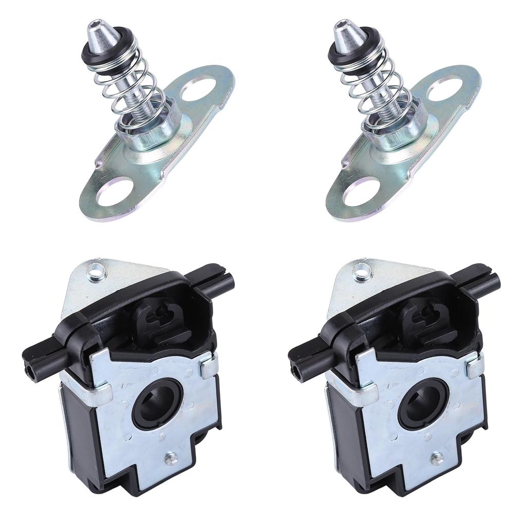 2x Engine Hood Lock and 2x Lower Part Compatible for 3er E46 5er E39 X5 E53 51238229807 51238203859