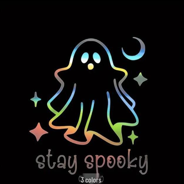 Cross-Border Halloween 'Don't Fear the Ghost' Vinyl Sticker for Cars & Laptops