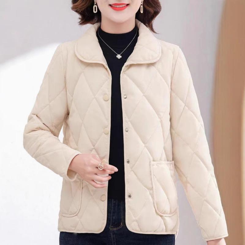 

Куртка для новой мамы Маленькая стеганая куртка Женский топ Универсальная женская теплая куртка для мамы 3XL [Recommended 110--62.5kg]