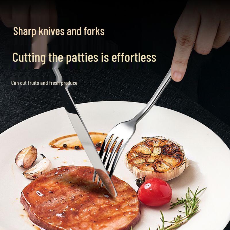 UOZO Thickened Stainless Steel Western Cutlery Set