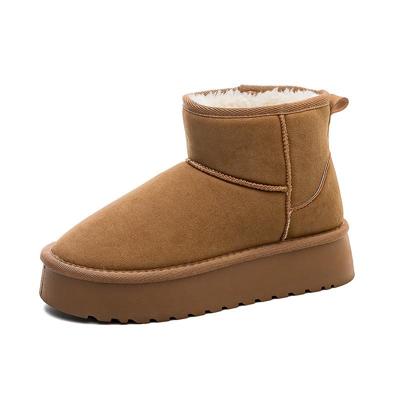 Winter New Thickened Velvet Snow Boots Women's Warm Cotton Boots Versatile Non-slip Bread Cotton Shoes