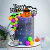 39pcs Halloween Cake Toppers 3D Pumpkin Bat Ghost Cake Balls Cake Decorations Happy Halloween Cake Topper For Party Supplies