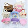 Rainbow Cloud Baby Basket: Woven Cotton Rope Handbag & Birthday Souvenir