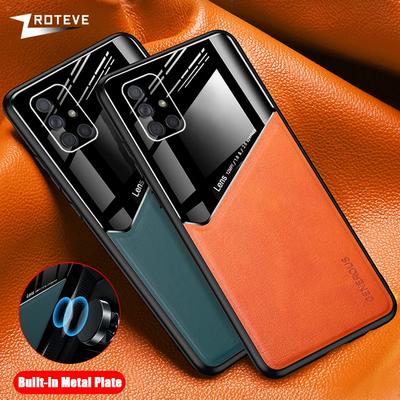 Pouzdro A51 PU Kůže Auto Magnetické Tvrdý PC Kryt Pro Samsung Galaxy A71 A51 A32 A52 A72 A52s M52 Nárazuvzdorná Pouzdra na Telefon