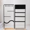 Elegant Jewelry Display Stand Multitier Necklace Holder and Sturdy Earring Organizers with Natural Wood Base Designs