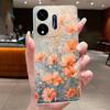 Für Itel P55 5G Hülle Ite Power 55 5G Handyhülle Blume Schmetterling Dünne Hüllen P661N P665L Capa Transparent Weiches Silikon TPU Cover
