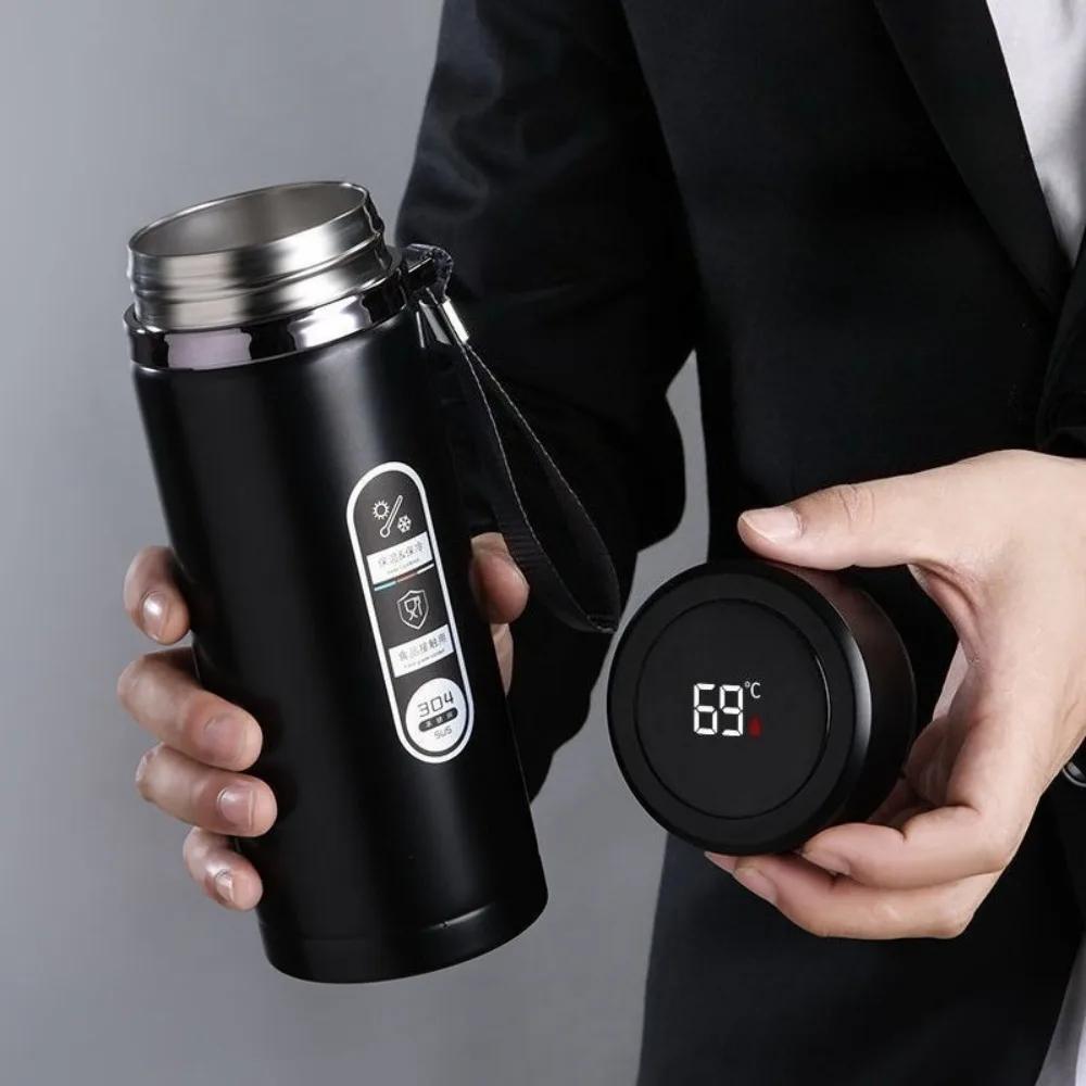 1000ml Metal ThermosCup Smart Display Temperature Leakproof Stainless Steel Thermos Cup Suitable for Home/office/outdoor Thermos