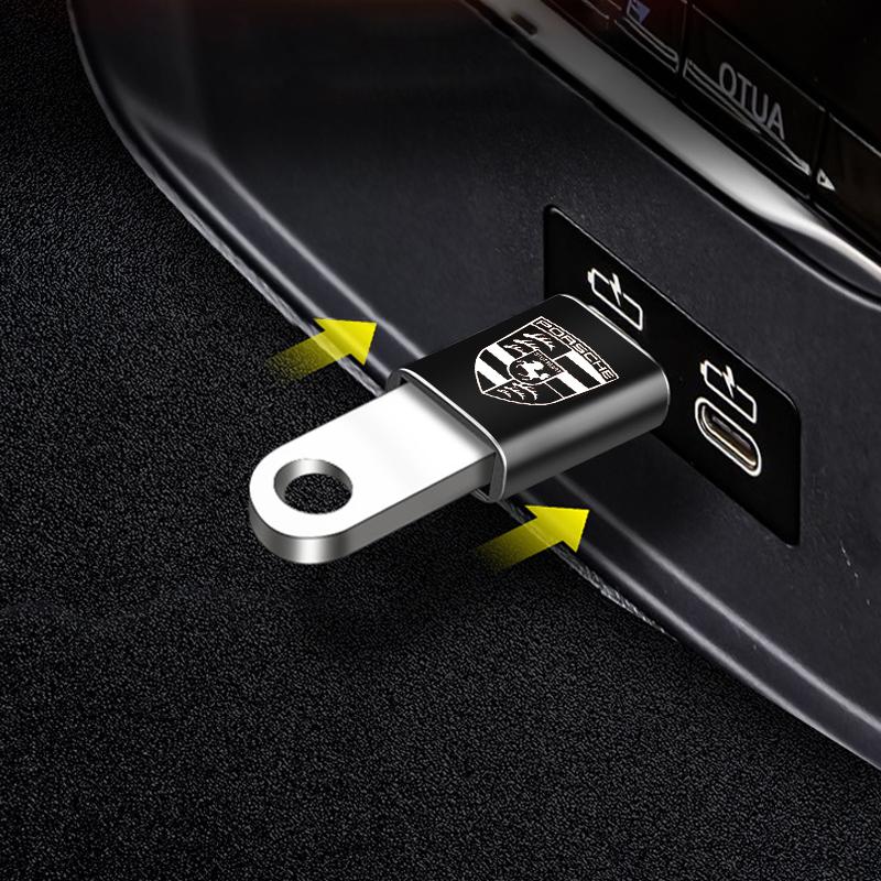 Car Usb Type C Cable Converter Charging Adapter Car Accessories For Porsche Boxster Cayenne Panamera Macan Cayman 911 918 996 917 991