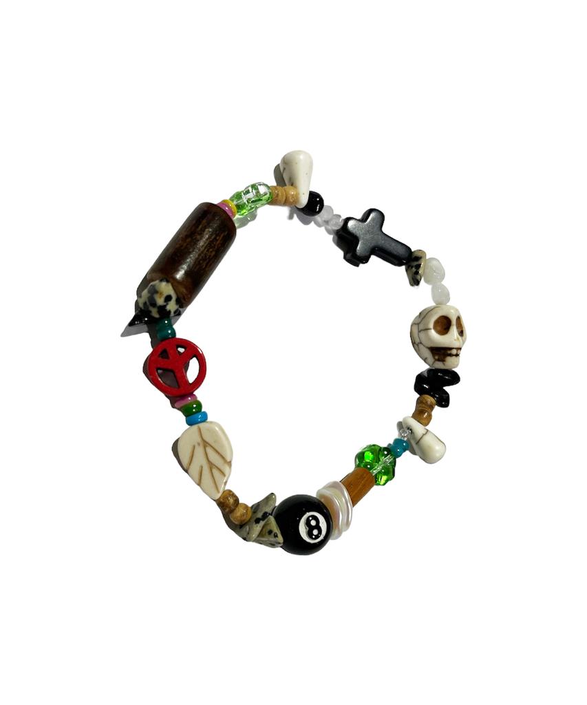 Sk8Er Rock Multi Bead Gemstone Bracelet 005