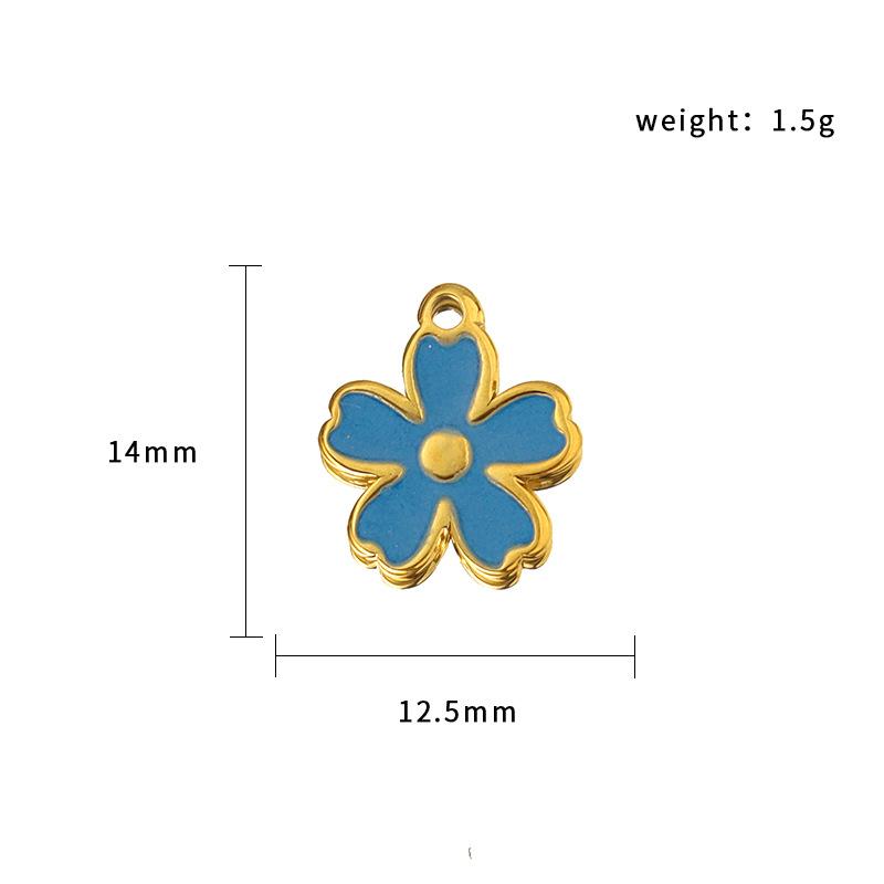 

Stainless Steel Small Fresh Oil Drop Love Moon Pendant Plated 18K Jewelry Accessories Diy Pendant Necklace