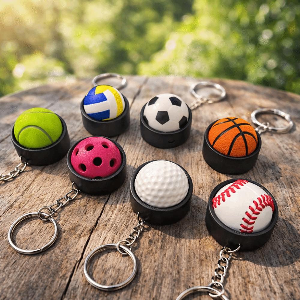 Sports Theme 3D Printed Keychain Creative Design Clicker Keychain Daily Carry