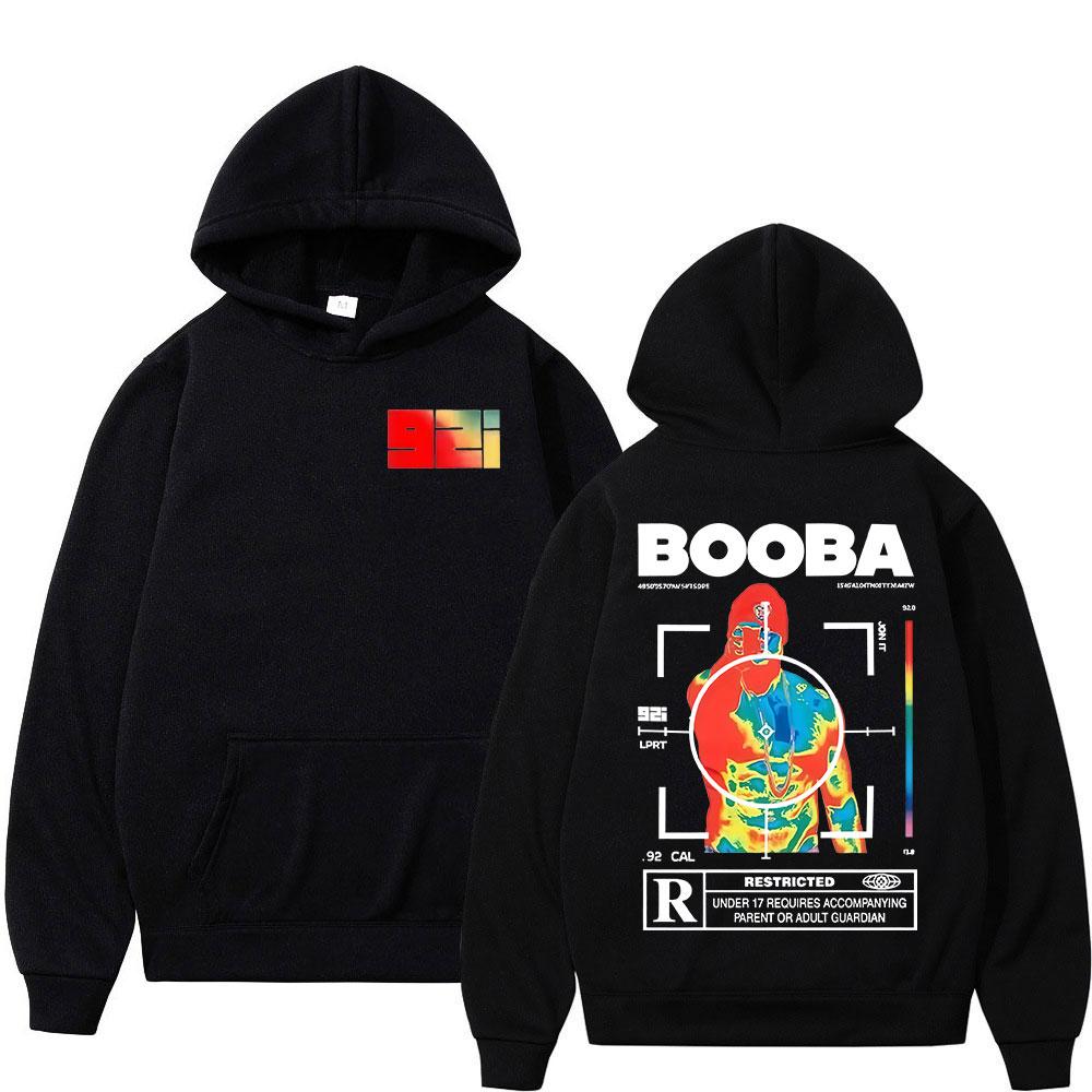 

France Rapper BOOBA B2O Tour 2025 Hoodies Men s Retro Style Hip Hop Long Sleeves Hooded Sweatshirts Clothing Oversized Pullover 2XL