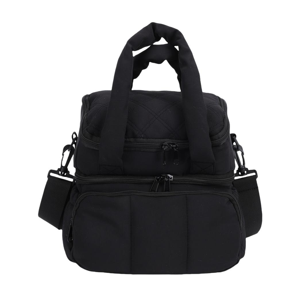 Double Deck Insulated Lunch Box proof Reusable Large Capacity Puffer Lunch Bag for Picnic