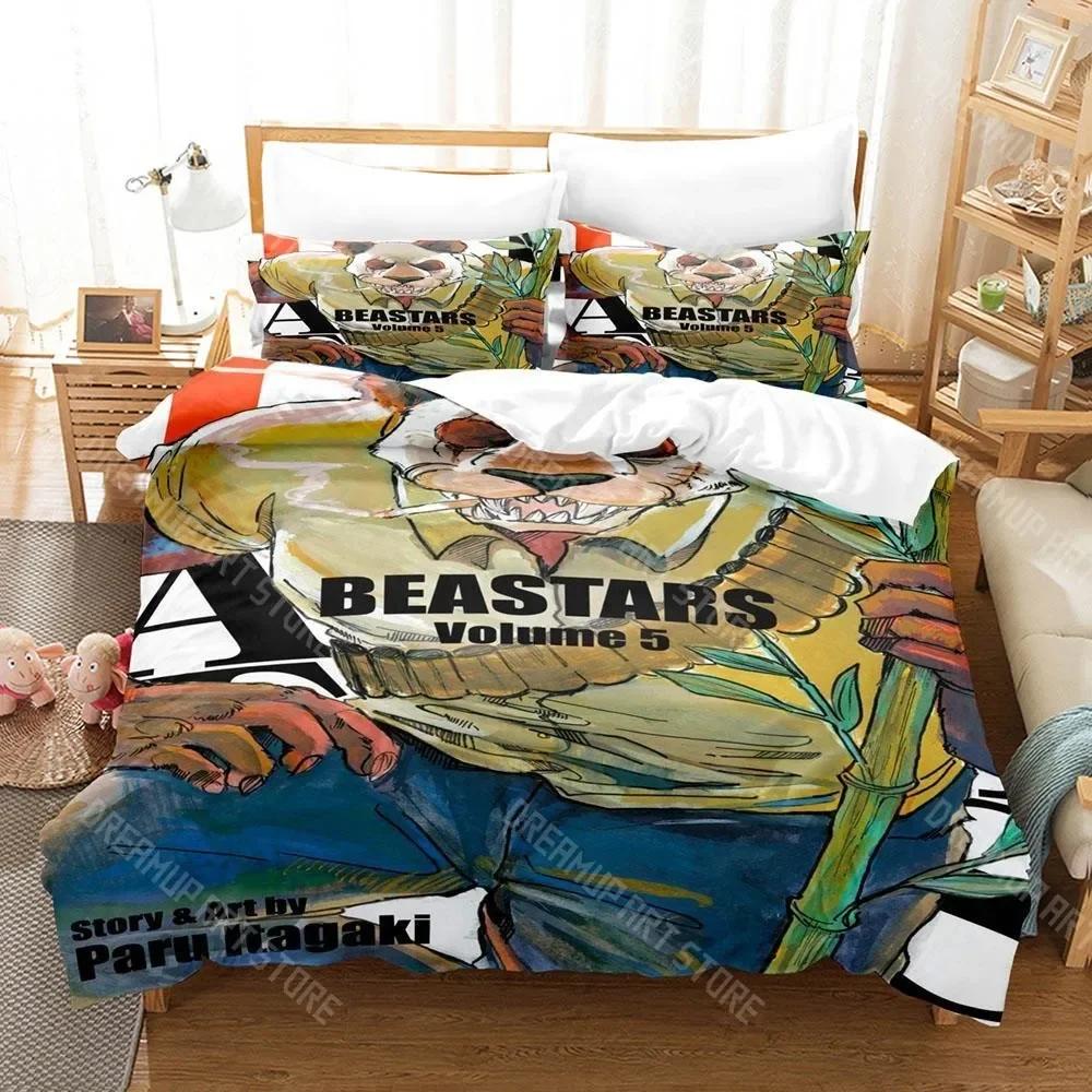 3D Print BEASTARS Anime Bedding Set Single Twin Full Queen King Size Bed Set Aldult Kid Bedroom Duvetcover Sets Bed Sheet Set
