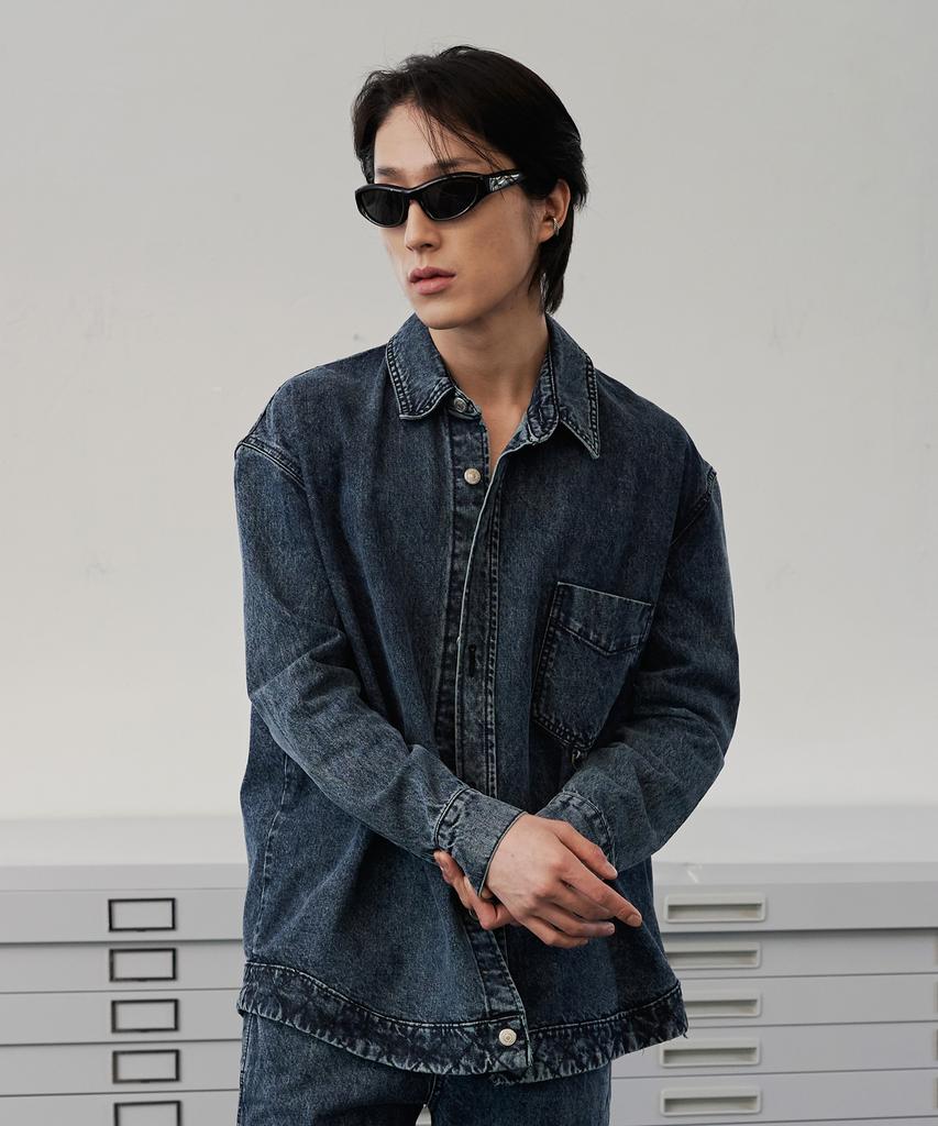 DEMADEN Napalaka Denim Shirt Deep Green