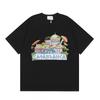 Casablanca Streetwear T-Shirt Men Women Loose Fit Short Sleeve Casual Tee High Street Style