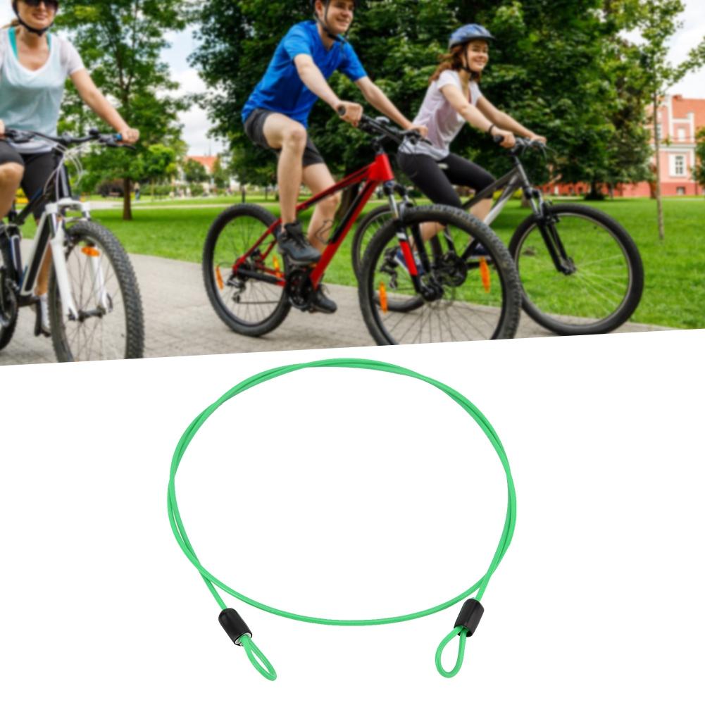 Cycling Sports Internal Steel Wire and External Plastic Security Loop Cable Bicycle Scooter Lock