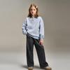Girls' Polo Sweatshirt & Polka Dot Wide-Leg Pants Set