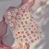 1pcs Cute Graffiti Lines Nail Art Stickers 5D Embossed Butterfly Rabbit Nail Art Accessory Stickers Self Adhesive Decal