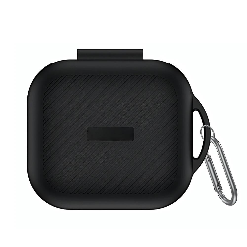 Silicone Case Anti-Scratch Full-Body Protective Skin Cover with Carabiner for TOZO OpenEgo True Wireless Open-Ear Earbuds