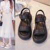 Spring and Summer New Platform Sandals Sports Style One-character Open-toed Sandals Tide