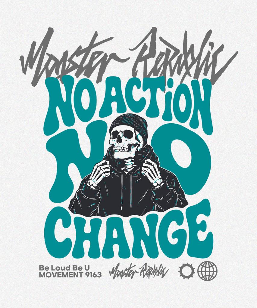 MONSTER REPUBLIC No Change Mint T-Shirt White_9163