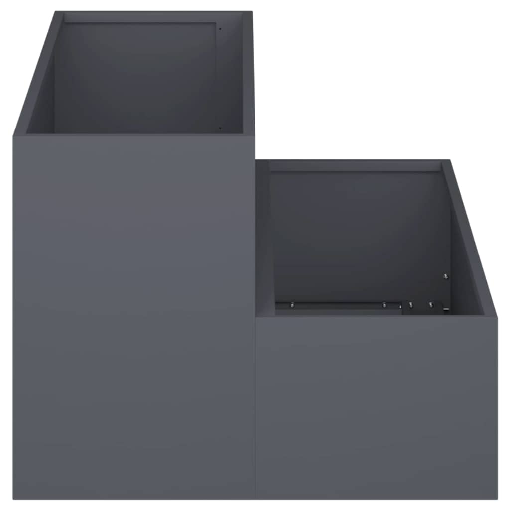 Garden Planter Anthracite 100 X 60 X 45 Cm