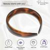 Women's Classic Hair Headbands, 3/4 Inch Wide, Non-Slip Grip, Durable Cellulose Material, Set of 2, Elegant Design for Everyday Use