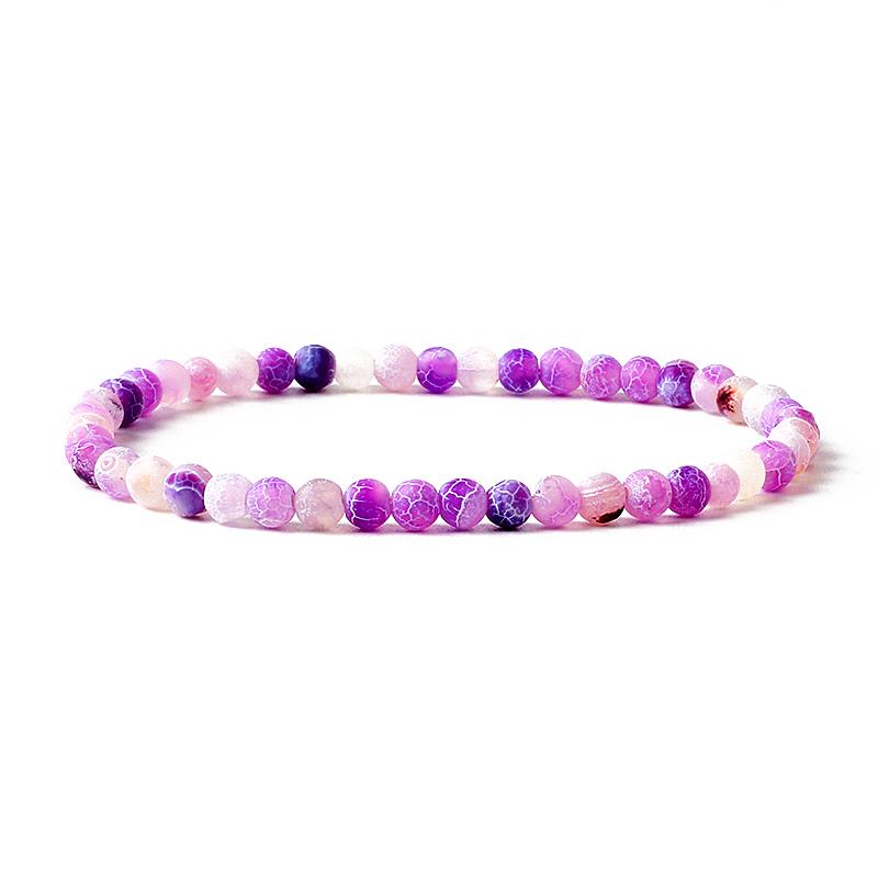 4MM Reiki Amethyst Aquamarines Stretch Bracelets for Women Chakra Natural Stone Beaded Bracelet Men Quartz Agate Jewelry Pulsera
