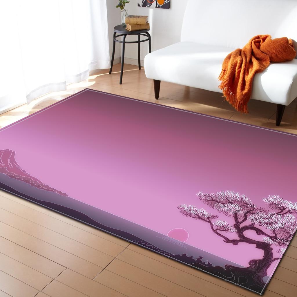 Animal And Plant Living Room Carpet Bedroom Dining Room Floor Mat Pattern Size
