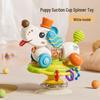 Multifunctional Baby Dining Table Spinner Toy with Suction Cup & Detachable Steering Wheel for Ages 0-3