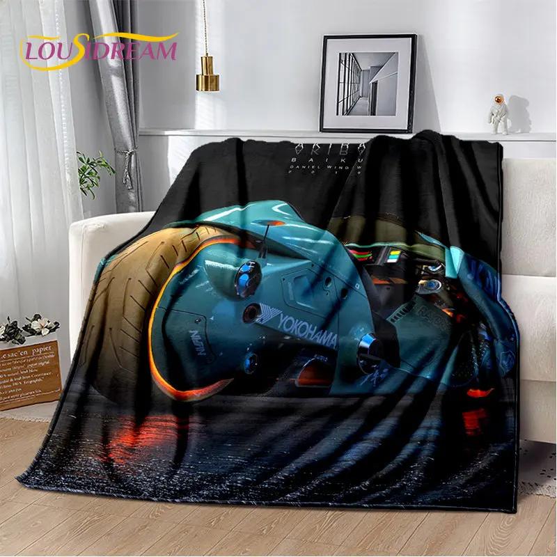 3D Cyberpunk Concept Motorcycle Cartoon Soft Plush Blanket,Flannel Blanket Throw Blanket for Living Room Bedroom Bed Sofa Picnic