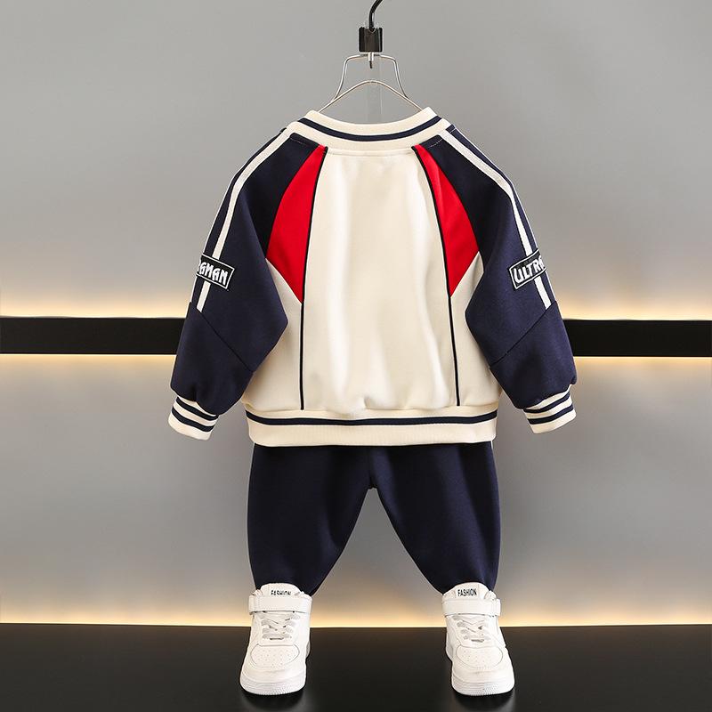 Boys' 2025 Autumn Trendy Toddler Two-Piece Jacket Set
