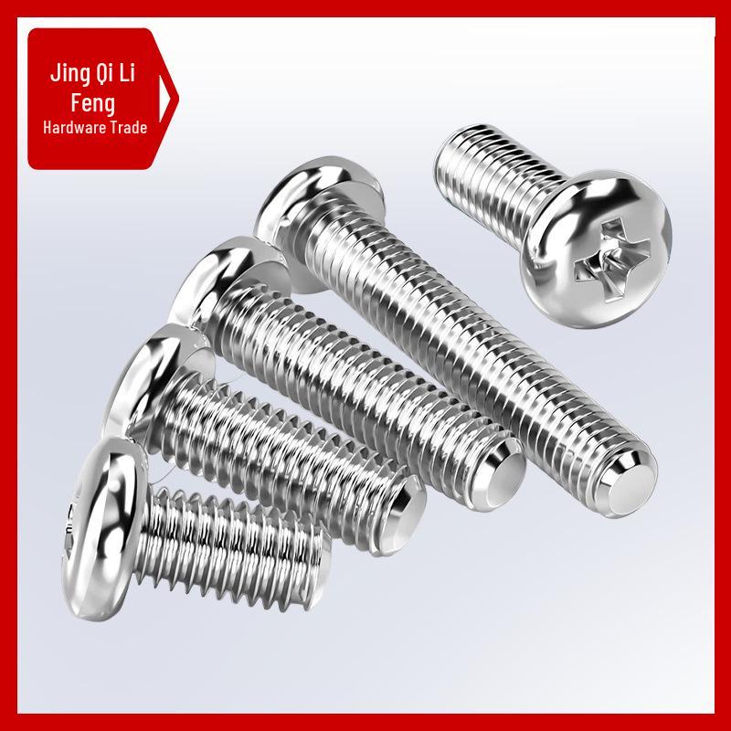 304 Stainless Steel Phillips Pan Head Screw M3-M10, Round Head