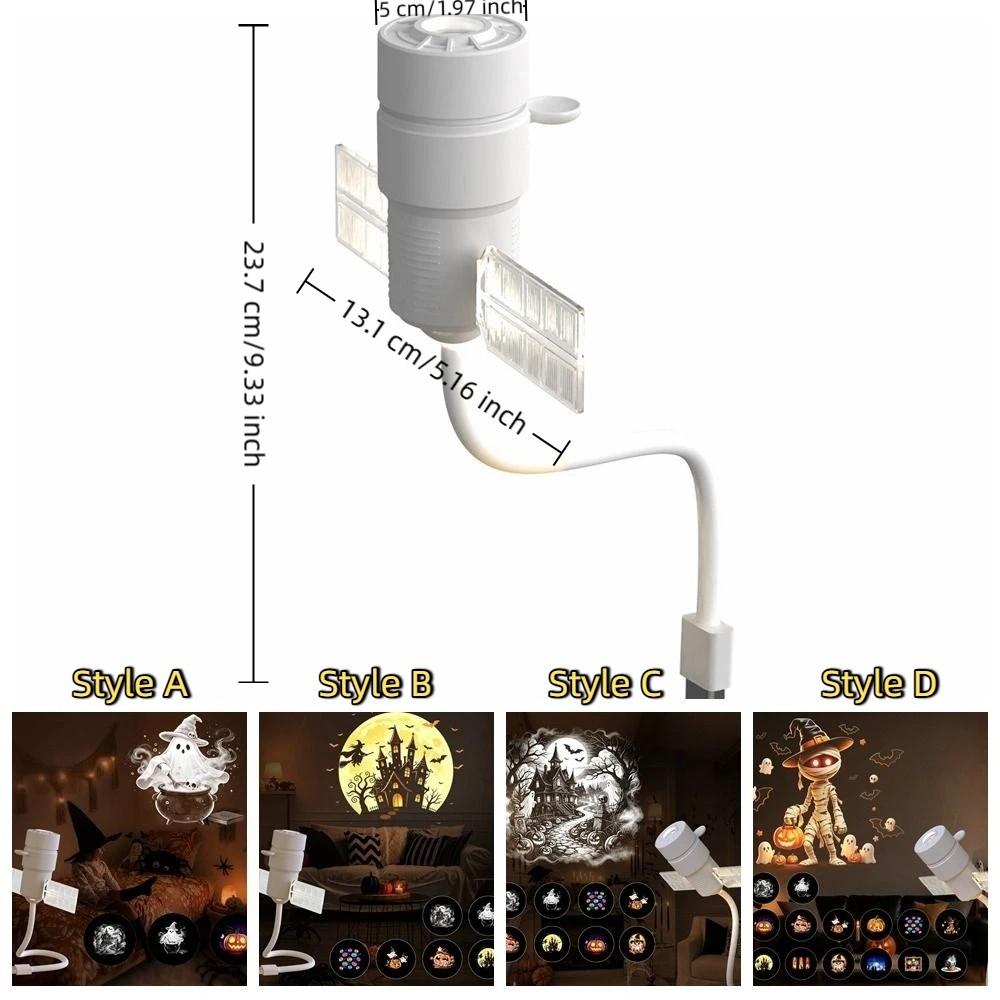 Dual Mode Starry Sky Projection Night Light USB Direct Plug Witch Projection Lamp Holiday Gift