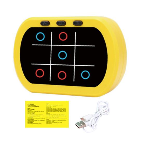 

5 в 1 Электронная настольная игра Fidget Toys Настольные игры для детей и взрослых Стратегическая игровая консоль Развитие памяти Игровой автомат для путешествий жёлтый