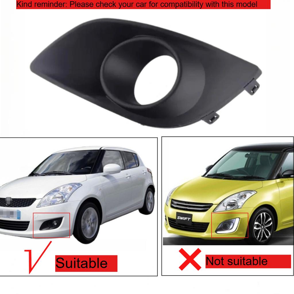 1 Pair Front Left Right Side Fog Light Bezel Frame Cover Fit for Suzuki Swift 2011 2012 2013 2014 2015 2016 2017 Black Plastic