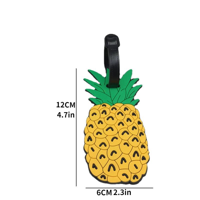 Fruit Cartoon Silicone Luggage Tag for Women/Men Suitcase ID Address Holder Boarding Tag Portable Label Travel Accessories